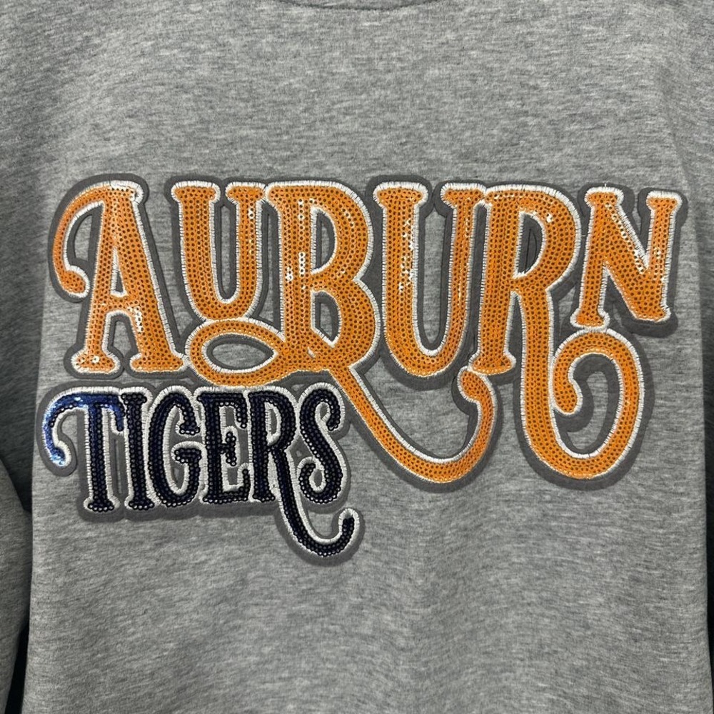 Auburn Tigers Sequin Oversized Lightweight Crewneck Small - Picture 2 of 5